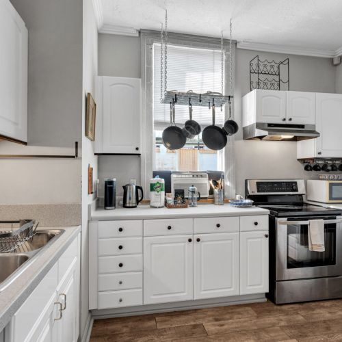 Fully equipped kitchen ready for home-cooked meals