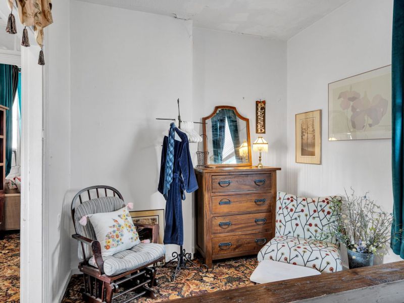 Eclectic bedroom full of local personality