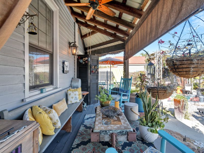 Covered porch made for slow mornings