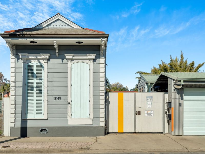 Classic New Orleans façade with private entry