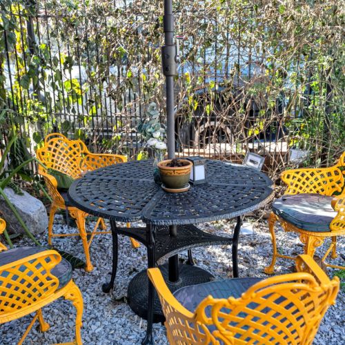 Private courtyard—perfect for morning coffee or wine nights