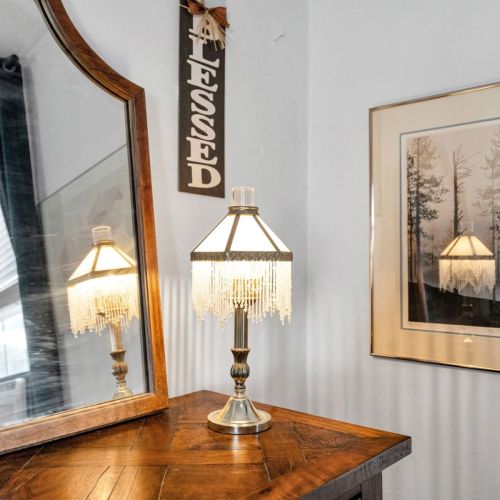 Soft lighting and charming historic accents