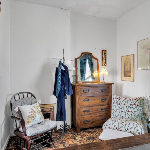 Eclectic bedroom full of local personality