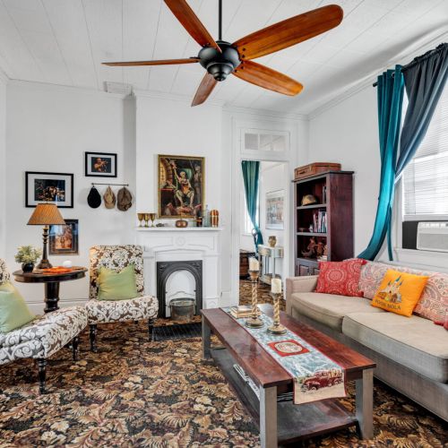 Warm living room flowing into outdoor space